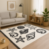 Килим двосторонній безворсовий 120×180 см Eko Sacil kilim Ракушки бавовна акрил Туреччина — фото 2