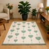 Килим двосторонній безворсовий 120×180 см Eko Sacil kilim Сердечки бавовна акрил Туреччина — фото 3