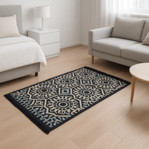 Килим прикроватний тонкий односторонній 80×150 см бавовна акрил Туреччина Eko Sacil kilim Східний орнамент