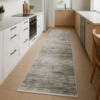 Турецька килимова доріжка з бахромою 80×300 см Reform Carpet ENN STYLE 1003 сіро-бежевий