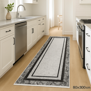 Дорожка килимова в коридор і прихожу 80×300 см сірий мармур REFORM CARPET Trend 1303 Туреччина