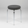 Чохол на круглу табуретку, темно-сірий (Туреччина), універсальний чохол на сидіння стільця 30–35 см