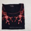 Літня сукня зі штапелю з вишивкою Merve Moda 342, Туреччина, чорна, розмір 48 (M) — фото 5