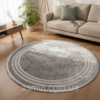 Великий круглий килимок для ванної Ø120 см REFORM CARPET Trend 1311, Туреччина, сірий із білими смугами — фото 4
