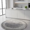 Круглий килим із бахромою Ø120 см біло-сірий REFORM CARPET Trend 1311, Туреччина Сірий — фото 3