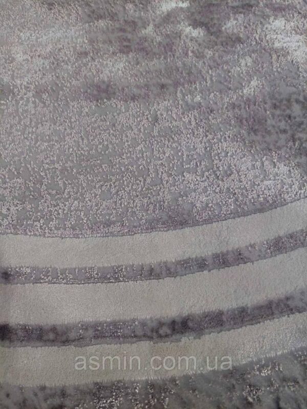Круглий килим із бахромою Ø120 см біло-сірий REFORM CARPET Trend 1311, Туреччина Сірий — фото 4