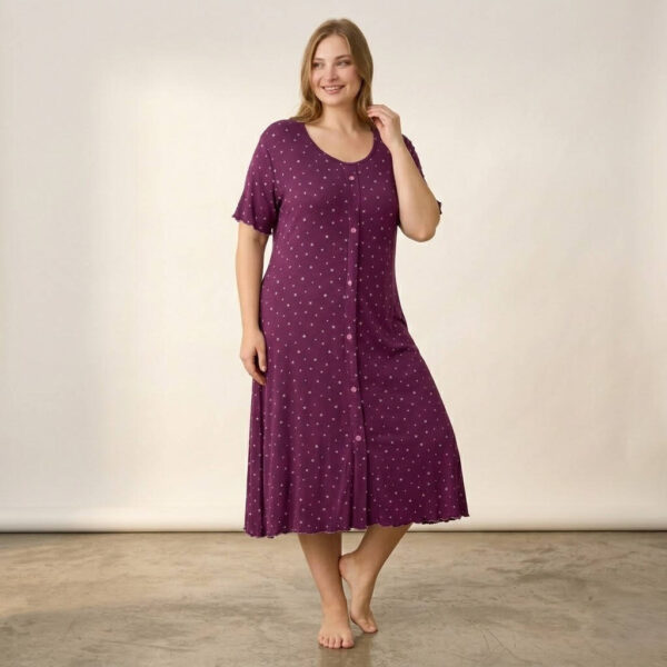 Ночная рубашка большого размера 3XL 58-4XL 60, вискоза, Meryem Турция