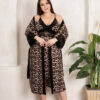 Нічна сорочка з халатом Lady віскоза леопард Туреччина 60–62 ( 4XL) пеньюар комплект 19204