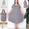 Нічна сорочка великого розміру Elena Tekstil 4XL-6XL, бавовна, сіра з дрібними квітами, Туреччина 5XL