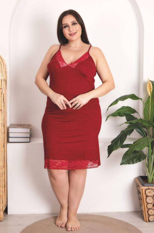 Комплект нічна сорочка з халатом великого розміру Lady 4XL 60-62, віскоза, бордовий з квітами, Туреччина 19226